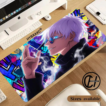 Hot-selling HD J-Jujutsu Kaisen Mouse Pad Professional Gaming Mouse Pad Waterproof Non-Skid Keyboard Mat Big Size Desk Pad