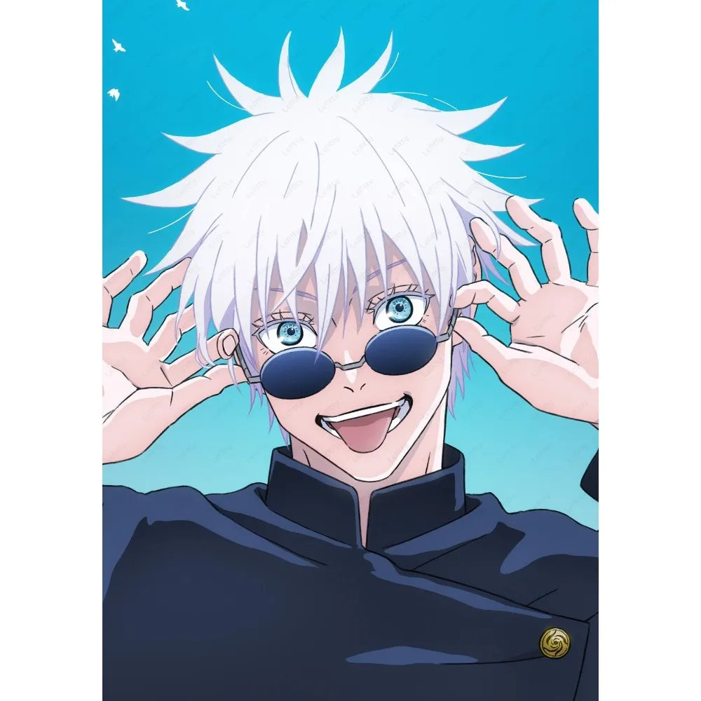 Jujutsu k-Kaisen Anime Cool JOJO Tv HD Poster Sticky Wall Art Printing Waterproof Home Living Bed Room Bar Aesthetic Decor