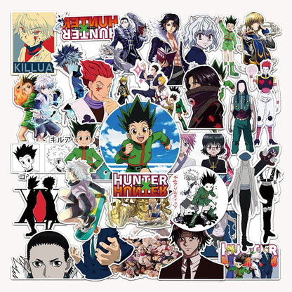 Lot de 50/100 autocollants dessin animé Attack On Titan Jujutsu Kaisen, autocollants imperméables pour skateboard, ordinateur portable, voiture, moto