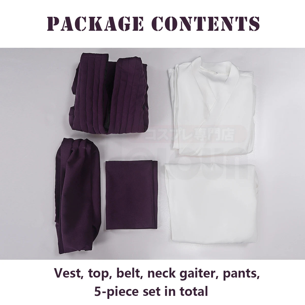 HOLOUN Jujutsu JJK Manga Anime Choso Cosplay Costume Purple Vest Neck Gaiter Belt White Elastic Pants Top Gift - Jujutsu Kaisen Merch - Free Shipping Buy Now