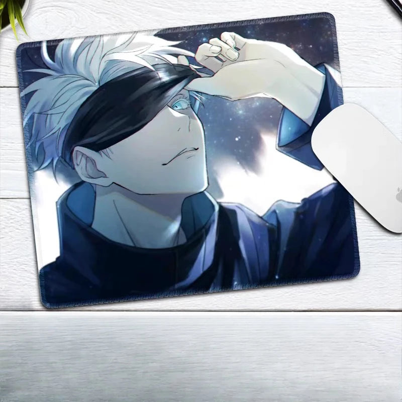 Premium Anime Jujutsu Kaisen Gojo Satoru Leather Mouse Pad Ryomen Sukuna Fushiguro Megumi E-sports Table Mat Small Keyboard Pad