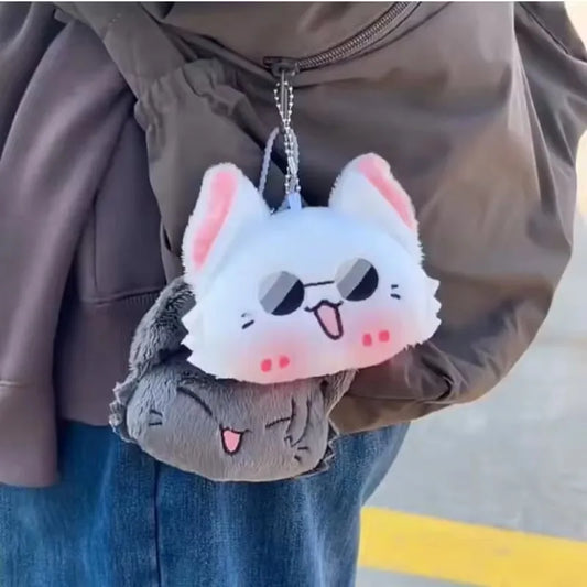 Anime Keychain Geto Suguru and Satoru Gojo Plush Cosplay Doll Pendant Keyrings Couple Accessories Key Chains Fans Gift