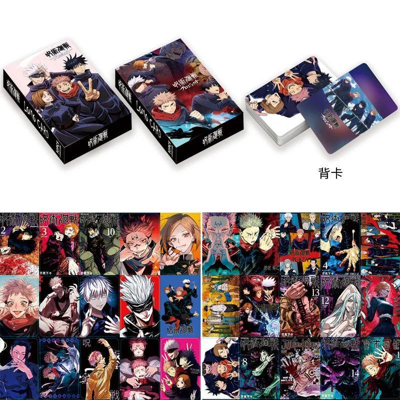 30 Pcs Commemorative Card Jujutsu Kaisen Gojou Satoru Inumaki Toge Anime Cosplay Animation LOMO Card High-Definition Cards