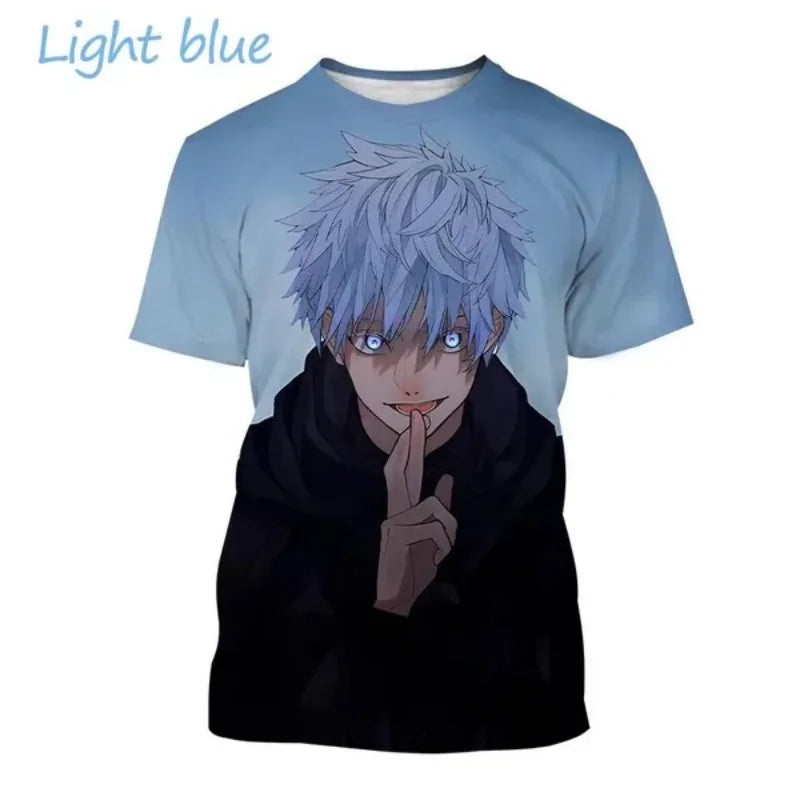 Gojo Satoru 3D Print T-shirt for Men and Itadoru Yuji, Jujutsu Kaiju Graphic Fashion Clothes - Jujutsu Kaisen Merch - Free Shipping Buy Now