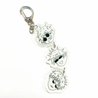 Porte-clés long et amusant pour cosplay, Anime Jujutsu Kaisen, Gojo Satoru Geto Suguru, pendentif pour sac, accessoires de collection pour fans