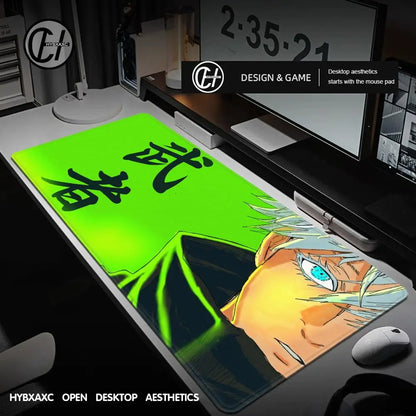 Jujutsu Kaisen Satoru Gojo Mousepad HD Printing Computer Gamers Locking Edge Non-slip Mouse Pad XXL 90x40cm Keyboard PC Deskmat