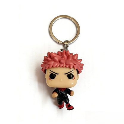 Pocket Keychain Jujutsu Kaisen Megumi Yuji Itadori Nobara Kugisaki Satoru Action Figure Collection Toys for Gifts