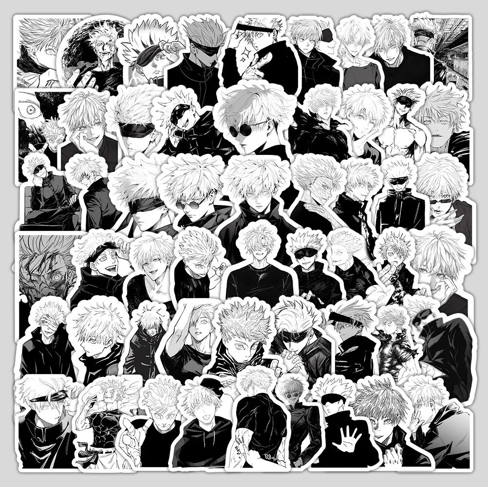 51-73pcs Set Jujutsu Kaisen Anime Itadori Yuji Gojo Satoru Geto Suguru Figures Cute Cartoon Diy Stickers Fans Peripheral Gift
