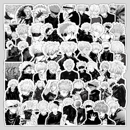 51-73pcs Set Jujutsu Kaisen Anime Itadori Yuji Gojo Satoru Geto Suguru Figures Cute Cartoon Diy Stickers Fans Peripheral Gift