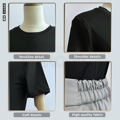 HOLOUN Jujutsu JJK Manga Anime Fushiguro Toji Satoru Gojo Cosplay Costume Wig T-shirt Pants Rose Net Halloween Christmas Gift - Jujutsu Kaisen Merch - Free Shipping Buy Now