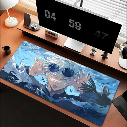 Anime Jujutsu Kaisen Mouse Pad Gojo Satoru Large Gaming Mousepad Gamer Company Keyboard Mouse Mats Computer Desk Mat Big Carpet