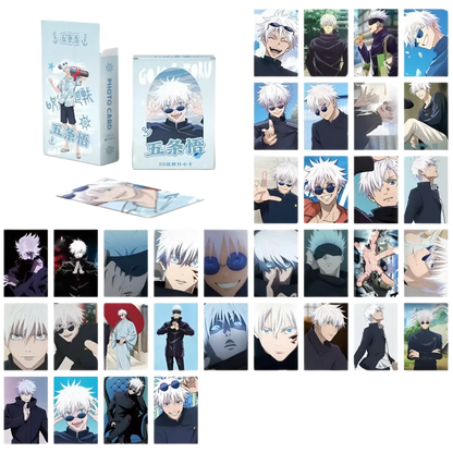 Jujutsu Kaisen Gojo Satoru Laser Holographic Lomo Cards Anime Polaroid Mini Cards Cartoon Collectible Postcards Wholesale