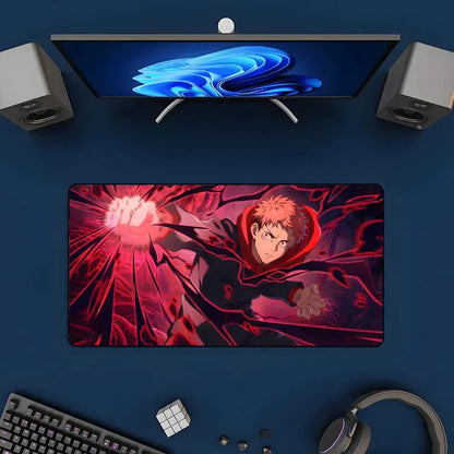 Jujutsu Kaisen Itadori Yuji Mouse Pad Mousepad Large Gaming Mouse Pad LockEdge Thickened Computer Keyboard Table Desk Mat