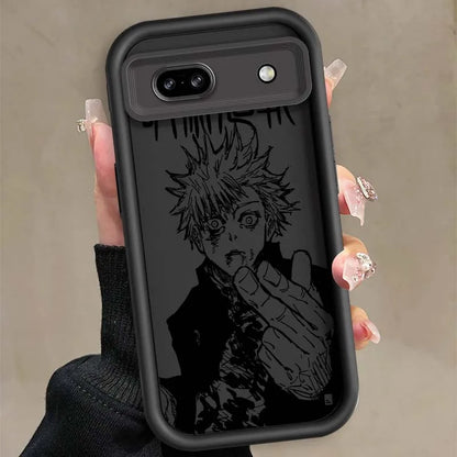 Coque de téléphone à motif d'anime Jujutsu Kaisen pour Google Pixel 9, 8A, 8, 7, 7A Pro XL 5G, motif échelle oculaire, coque souple en TPU antichoc