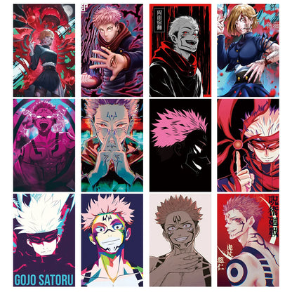 50Pcs Anime Jujutsu Kaisen Poster Stickers DIY Stickers Scrapbooking Phone Luggage Skateboard Waterproof Graffiti Decals