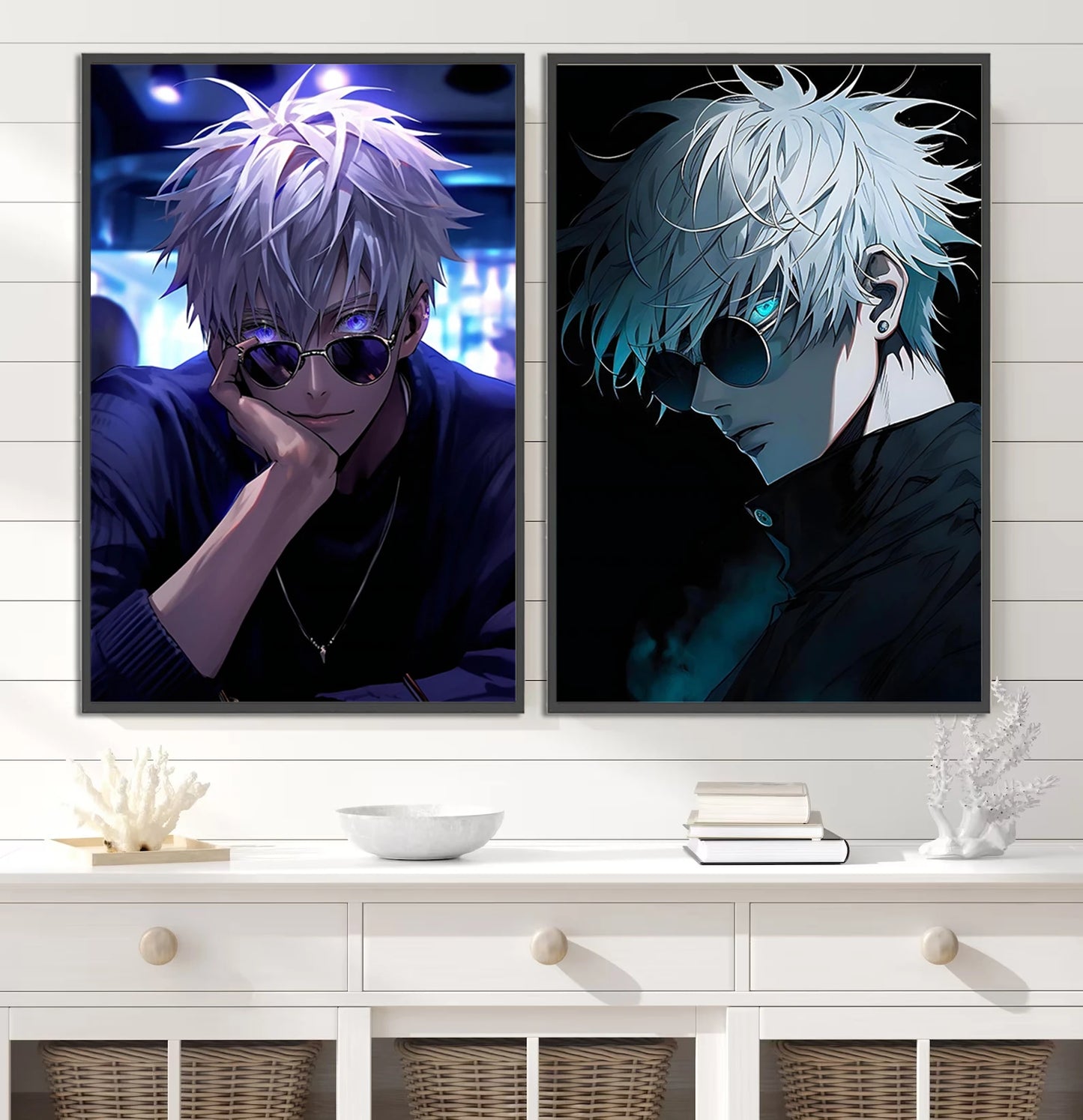 Jujutsu Kaisen Gojo Satoru Self-adhesive Poster Figures Home Decoration Anime Wallpaper Painting Wall Art Bedroom Cartoons Decor