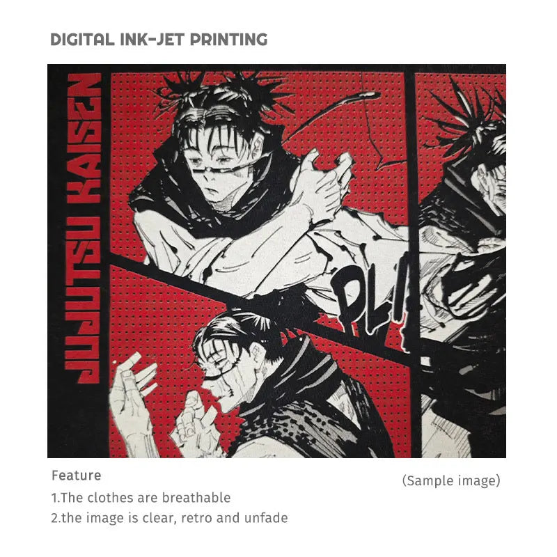 Anime J-Jujutsu Hoodies Vintage Washed Gojo Saturo Hooded Sweatshirts Oversized Manga K-Kaisen Fushiguro Toji CHOSO Hoodie Men - Jujutsu Kaisen Merch - Free Shipping Buy Now