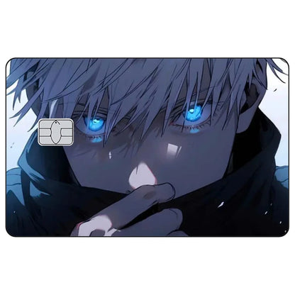 Jujutsu Kaisen Credit Card Skin Sticker Gojo Satoru Stickers for VISA JCB Mastercard and Other IC Bank Card Decoration Protect