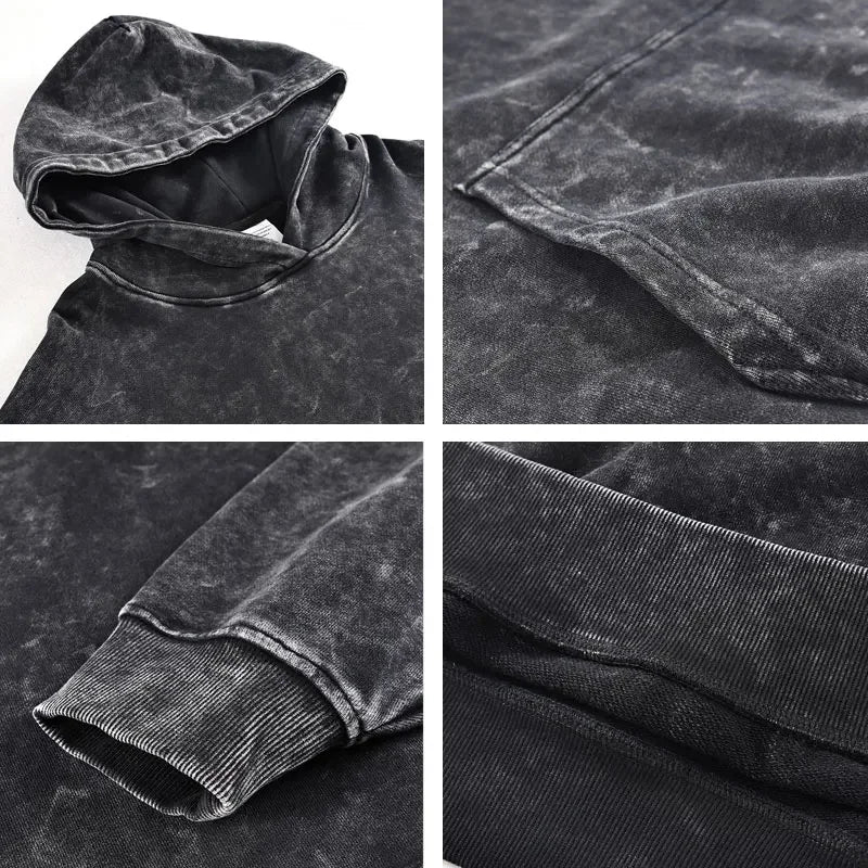 Anime J-Jujutsu Hoodies Vintage Washed Gojo Saturo Hooded Sweatshirts Oversized Manga K-Kaisen Fushiguro Toji CHOSO Hoodie Men - Jujutsu Kaisen Merch - Free Shipping Buy Now