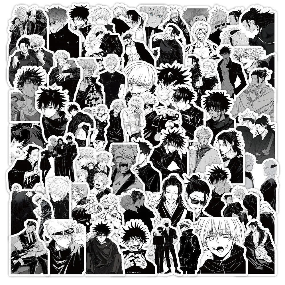 51-73pcs Set Jujutsu Kaisen Anime Itadori Yuji Gojo Satoru Geto Suguru Figures Cute Cartoon Diy Stickers Fans Peripheral Gift