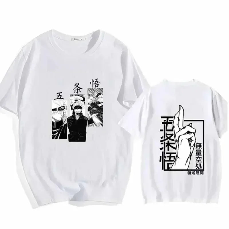 2025 Anime Satoru Gojo Jujutsu Kaisen T-shirt Fashion summer loose men's printed T-shirt Short sleeve sports casual T-shirt top - Jujutsu Kaisen Merch - Free Shipping Buy Now