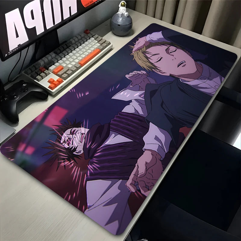 Large Mouse Pad Gaming Anime Jujutsu Kaisen Zenin Naoya Mousepad LockEdge Computer Keyboard Desk Mat Rubber Base Mouse Mats
