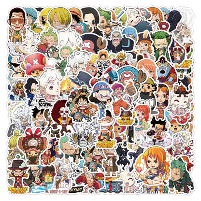 Lot de 50/100 autocollants dessin animé Attack On Titan Jujutsu Kaisen, autocollants imperméables pour skateboard, ordinateur portable, voiture, moto