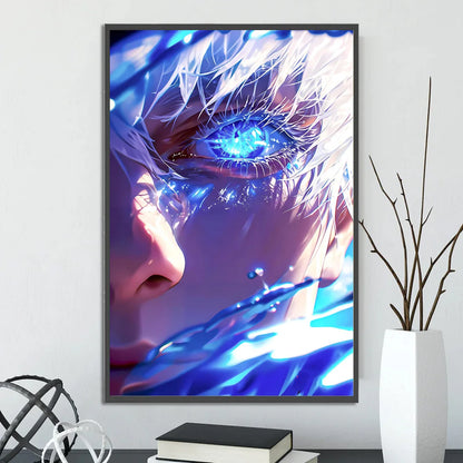 J-Jujutsu Gojo Satoru Self-adhesive Poster Painting Wall Art Bedroom Figures Home Decoration Cartoons Decor Anime Wallpaper