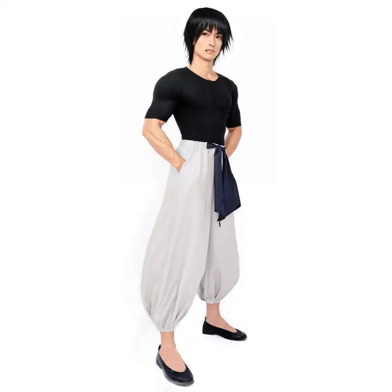 DAZCOS Satoru Cosplay Haori Kimono Jacket Men with Scarf Satoru Costume Adult Outfits Japan Kimono Comic-Con Carnival Clothing - Jujutsu Kaisen Merch - Free Shipping Buy Now