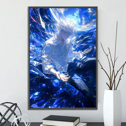 J-Jujutsu Gojo Satoru Self-adhesive Poster Painting Wall Art Bedroom Figures Home Decoration Cartoons Decor Anime Wallpaper