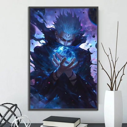 J-Jujutsu Gojo Satoru Self-adhesive Poster Painting Wall Art Bedroom Figures Home Decoration Cartoons Decor Anime Wallpaper