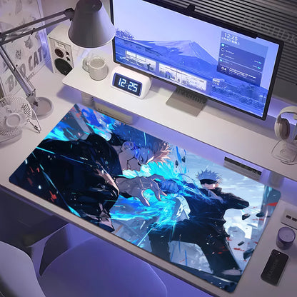 Large Gaming Mousepad Jujutsu Kaisen Mouse Pad Anime Gojo Satoru Desk Mat Gamer Company Keyboard Mouse Mats Computer Carpet