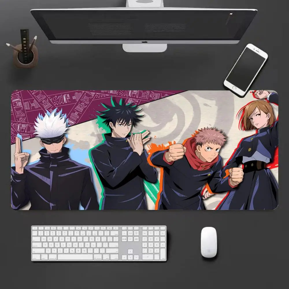 Anime Jujutsu Kaisen Mouse Pad Large keyboard Mouse Desk Pad Non-Slip Rubber Gaming Mouse Pad Laptop Mouse Carpet HYBXXC