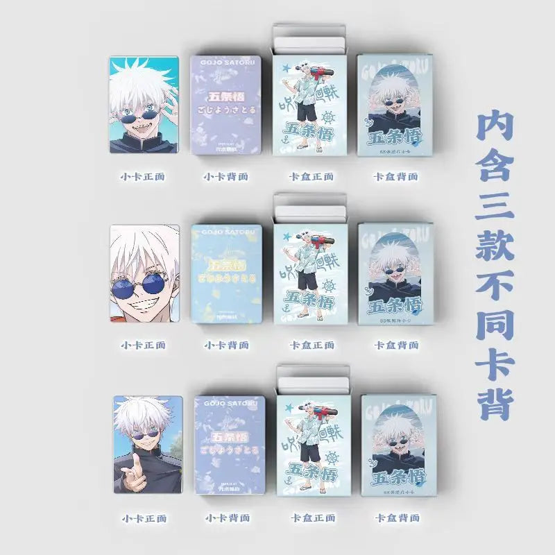 Jujutsu Kaisen Gojo Satoru Laser Holographic Lomo Cards Anime Polaroid Mini Cards Cartoon Collectible Postcards Wholesale