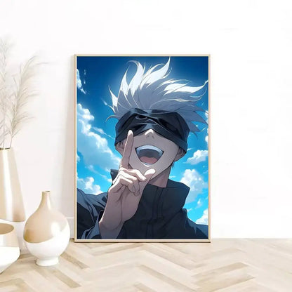 1PC Jujutsu Kaisen G-Gojo S-Satoru Poster  Self-adhesive Art Waterproof Paper Sticker Coffee House Bar Dorm Room Wall Decor