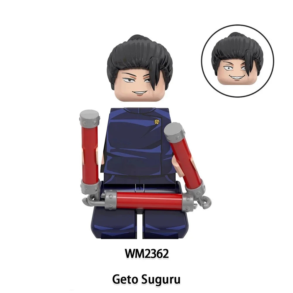 Jujutsu Kaisen Anime Cartoon Gojo Satoru Itadori Yuj Fushiguro Megumi Okkostu Yuta Building Blocks Mini Action Figures Kids Toy - Jujutsu Kaisen Merch - Free Shipping Buy Now