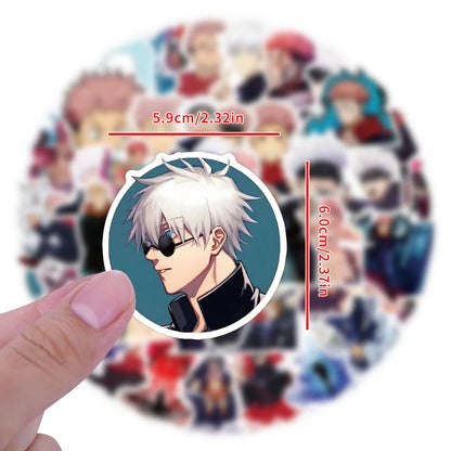 10/30/55PCS Anime Jujutsu Kaisen Cool Itadori Yuji Gojo Satoru Sticker Waterproof Decal Kids Toy DIY Skateboard Helmet Bicycle