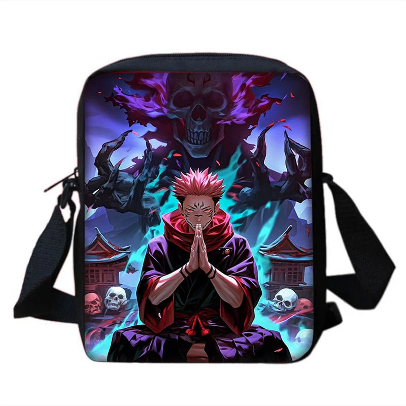Ensemble de sacs à dos d'école Jujutsu Kaisen Satoru Gojo pour enfants, avec sac à bandoulière, sacs à crayons, sacs d'école pour garçons et filles, meilleur cadeau