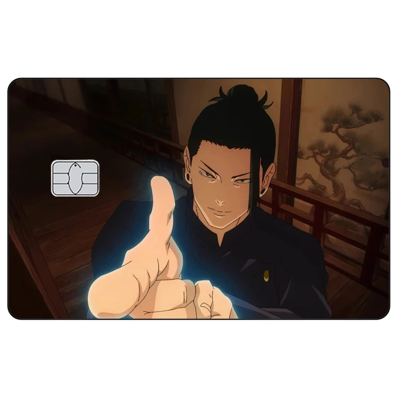 Jujutsu Kaisen Credit Card Skin Sticker Gojo Satoru Stickers for VISA JCB Mastercard and Other IC Bank Card Decoration Protect