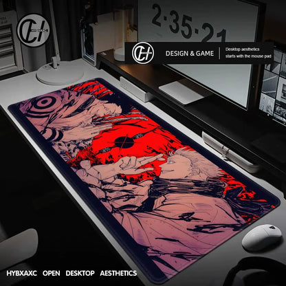Jujutsu Kaisen Satoru Gojo Mousepad HD Printing Computer Gamers Locking Edge Non-slip Mouse Pad XXL 90x40cm Keyboard PC Deskmat