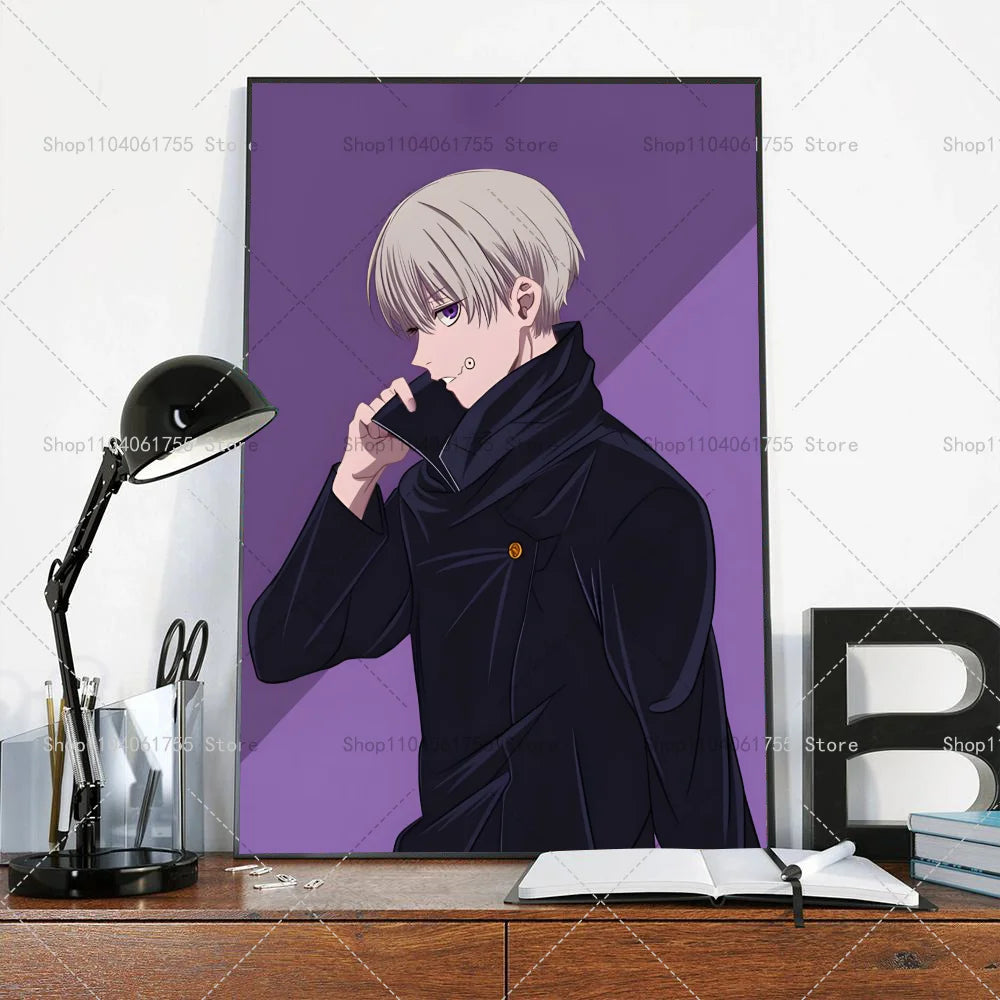 1PC Anime Jujutsu Kaisen Inumaki Toge Poster Self-adhesive Art Waterproof Paper Sticker Coffee House Bar Room Wall Decor