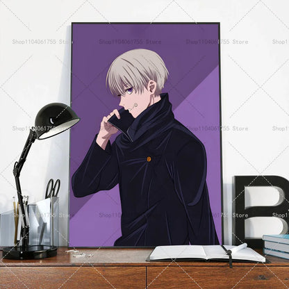 1PC Anime Jujutsu Kaisen Inumaki Toge Poster Self-adhesive Art Waterproof Paper Sticker Coffee House Bar Room Wall Decor