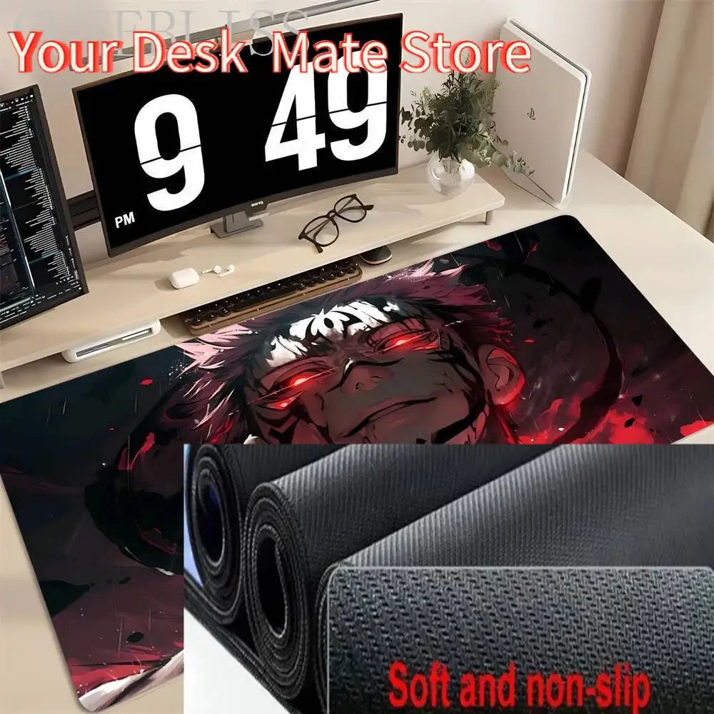 Hot Anime Jujutsu Kaisen Large Mouse Pad Ryomen Sukuna MousePads Computer Gaming Peripheral Accessories Desk Mat XXL 40x90CM