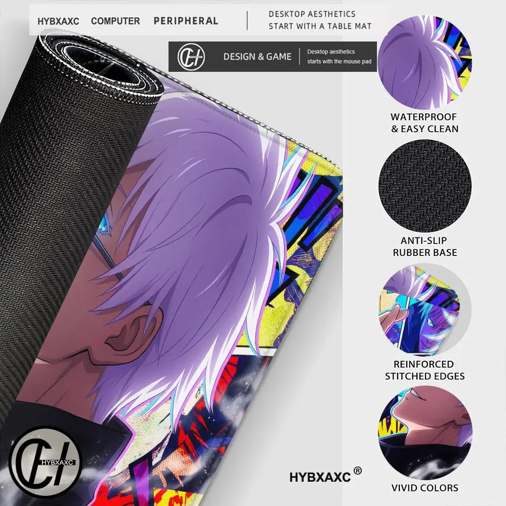 Hot-selling HD J-Jujutsu Kaisen Mouse Pad Professional Gaming Mouse Pad Waterproof Non-Skid Keyboard Mat Big Size Desk Pad