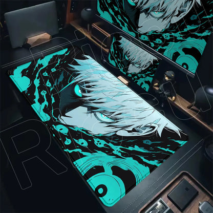 Anime Jujutsu Kaisen Mouse Pad Cool Gojo Satoru Large Gaming Mousepad Gamer Laptop Keyboard Mice Mat Computer 900×400mm Desk Mat