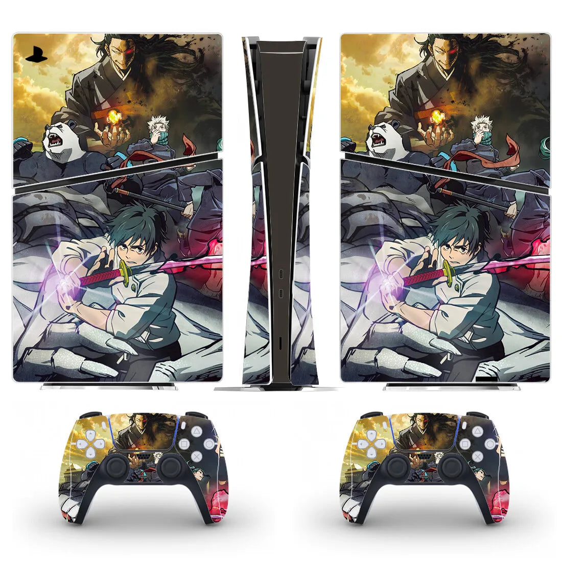 Anime Jujutsu Kaisen Gojo PS5 Slim Digital Skin Sticker Protector Decal Cover for Console Controller PS5 Slim Sticker Vinyl