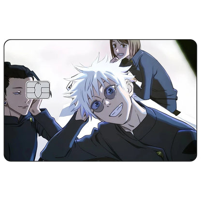 Jujutsu Kaisen Credit Card Skin Sticker Gojo Satoru Stickers for VISA JCB Mastercard and Other IC Bank Card Decoration Protect