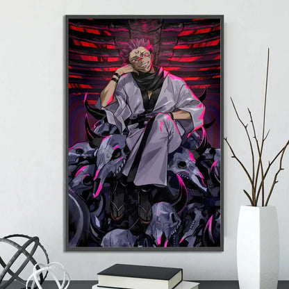 J-Jujutsu Self-adhesive Anime Poster Gojo Satoru Painting Modern Wall Home Decoration Itadori Yuji Bedroom Wallpaper Gift