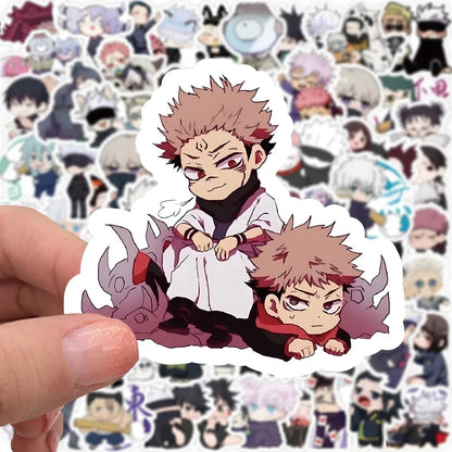 10/30/50/100pcs Kawaii Anime Jujutsu Kaisen Stickers Decals Waterproof Graffiti Skateboard Phone Cute Cartoon Kids Sticker Toys