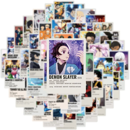 Lot de 10, 30 ou 50 autocollants de dessin animé Jujutsu Kaisen Attack On Titan, pour enfants, jouets, ordinateur portable, voiture, téléphone, vélo, décoration